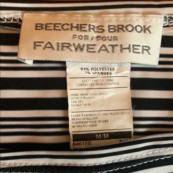 black and white striped, 3quart sleeve top - Picture 2 of 2
